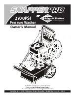 Предварительный просмотр 1 страницы Snapper 2700PSI Owner'S Manual