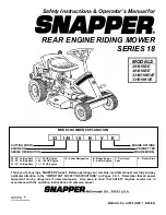 Preview for 1 page of Snapper 281318BE Safety Instructions & Operator'S Manual