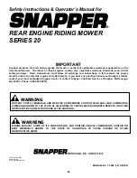 Preview for 38 page of Snapper 281320BE, 301320BE, 3314520BVE Operator'S Manual