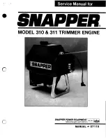 Preview for 1 page of Snapper 310 Service Manual