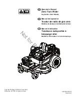 Snapper 360Z Zero Turn Rider Operator'S Manual preview