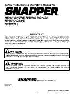 Preview for 34 page of Snapper 381451HBVE Safety Instructions & Operator'S Manual