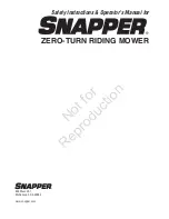 Preview for 48 page of Snapper 400Z Series Safety Instructions & Operator'S Manual