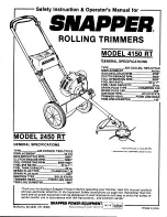 Snapper 4150 RT Safety Instructions & Operator'S Manual preview