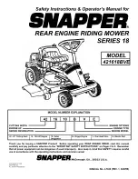 Snapper 421618BVE Safety Instructions & Operator'S Manual preview