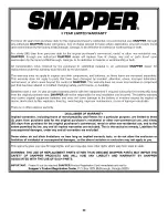 Preview for 30 page of Snapper 421618BVE Safety Instructions & Operator'S Manual