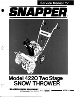 Snapper 4220 Series Service Manual preview