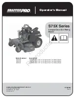 Snapper 5900551 Operator'S Manual preview