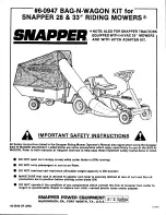 Snapper 6-0947 Installation Instructions Manual preview