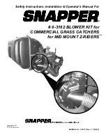 Preview for 1 page of Snapper 6-3162 Safety Instructions, Installation & Operator'S Manual