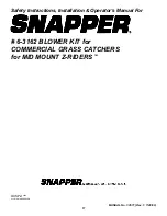 Preview for 17 page of Snapper 6-3162 Safety Instructions, Installation & Operator'S Manual