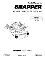 Preview for 1 page of Snapper 63023 Parts Manual