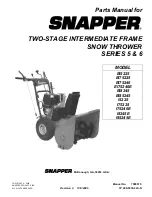 Snapper 7800001 EI75225 Parts Manual preview