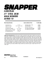 Preview for 32 page of Snapper 7800249 Safety Instructions & Operator'S Manual