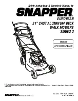 Preview for 1 page of Snapper 7800255 Safety Instructions & Operator'S Manual