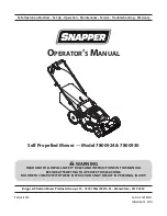 Предварительный просмотр 1 страницы Snapper 7800913 Operator'S Manual