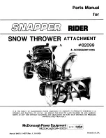 Snapper 82099 Parts Manual preview