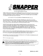 Preview for 14 page of Snapper BP1800 Safety Instructions & Operator'S Manual