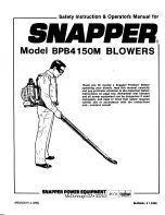 Snapper BPB4150M Safety Instructions & Operator'S Manual предпросмотр