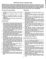 Preview for 2 page of Snapper C21501KWV Safety Instructions & Operator'S Manual