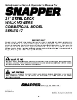 Preview for 28 page of Snapper CP214017R2 Safety Instructions & Operator'S Manual