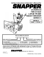 Snapper E11305 Safety Instructions & Operator'S Manual preview