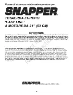 Preview for 100 page of Snapper Easy Line ESPV21 Safety Instructions & Operator'S Manual