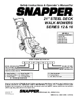 Preview for 1 page of Snapper EFRP216012TV Safety Instructions & Operator'S Manual