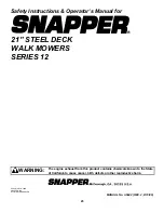 Preview for 25 page of Snapper EFRP216012TV Safety Instructions & Operator'S Manual