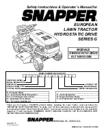 Snapper ELT145H33GBV Safety Instructions & Operator'S Manual предпросмотр