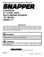 Preview for 24 page of Snapper EMRP216017B Safety Instructions & Operator'S Manual