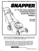 Preview for 1 page of Snapper EP21500E Operator'S Manual