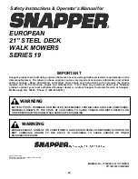 Предварительный просмотр 28 страницы Snapper ERP2167519B Safety Instructions & Operator'S Manual