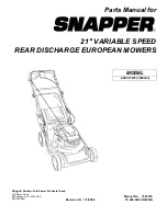 Preview for 1 page of Snapper ESPV21675 (7800253) Parts Manual