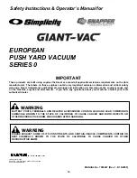 Preview for 16 page of Snapper ESV25650B Safety Instructions & Operator'S Manual