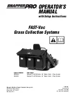 Snapper FAST-Vac Operator'S Manual With Setup Instructions preview