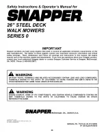 Preview for 28 page of Snapper HWPS26700BV Safety Instructions & Operator'S Manual