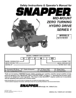 Предварительный просмотр 1 страницы Snapper HZT21481BV Safety Instructions & Operator'S Manual