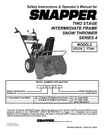 Snapper I55224, I7244 Safety Instructions & Operator'S Manual preview