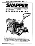 Snapper IRT4 Series 2 Safety Instructions And Operator'S Manual preview