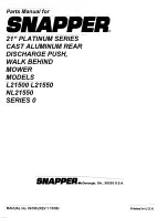 Предварительный просмотр 8 страницы Snapper L21500 Parts Manual