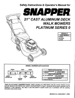 Snapper L21550 Safety Instructions & Operator'S Manual preview