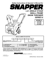 Snapper LE3170R, LE3190R, LE3190E Safety Instructions & Operator'S Manual предпросмотр