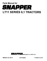 Предварительный просмотр 32 страницы Snapper LT11 SERIES Parts Manual