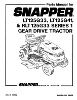 Preview for 1 page of Snapper LT125G33 Parts Manual