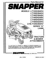 Preview for 1 page of Snapper LT125G38AKV Parts Manual