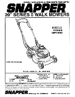 Предварительный просмотр 1 страницы Snapper NRP20500 Safety Instructions & Operator'S Manual