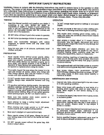 Preview for 2 page of Snapper PB21550V Safety Instructions & Operator'S Manual