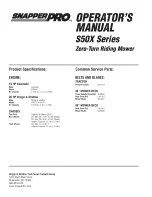 Preview for 48 page of Snapper Pro 5900683 Operator'S Manual