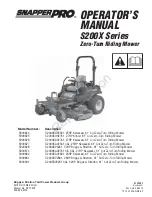 Snapper S200XBV3261 Operator'S Manual preview